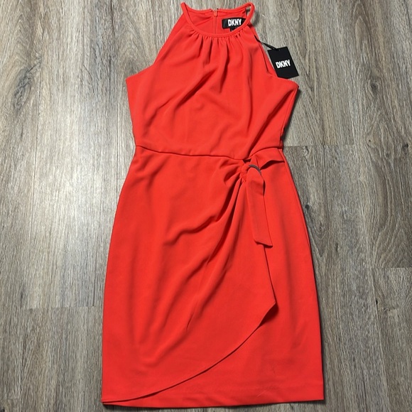 DKNY Sleeveless High Neck Shift Dress Size 2 - Picture 6 of 13
